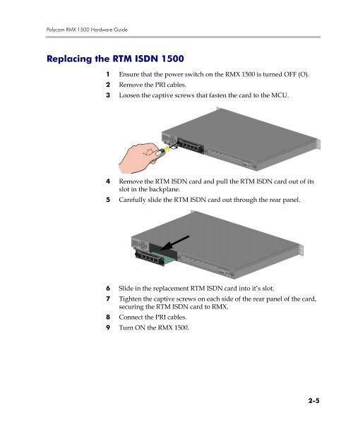 RMX 1500 Hardware Guide.book - Polycom