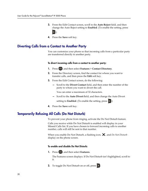 User Guide for the Polycom SoundStation IP 5000 Phone