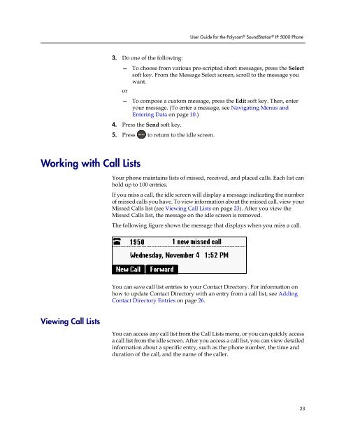 User Guide for the Polycom SoundStation IP 5000 Phone