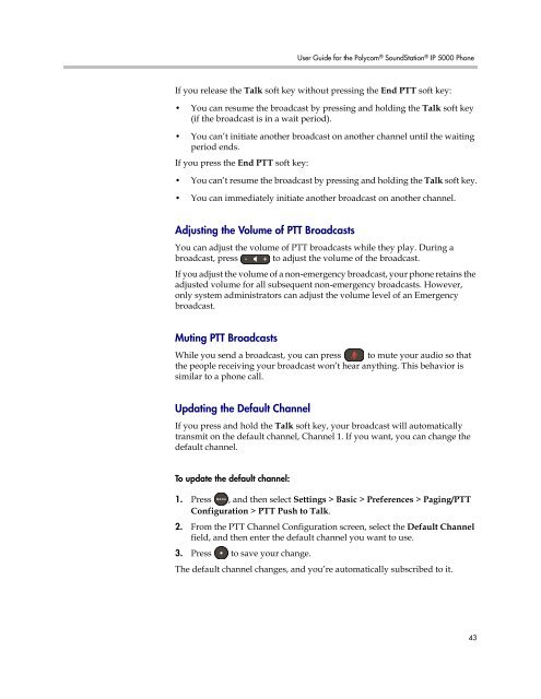 User Guide for the Polycom SoundStation IP 5000 Phone