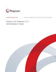 Polycom UC Software Administrators' Guide - 4.1.0