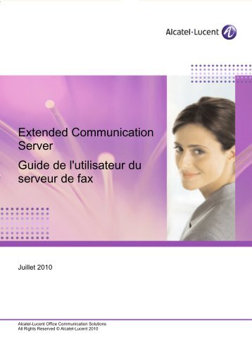 Guide utilisateur Fax server - Alcatel-Lucent Eye-box Support