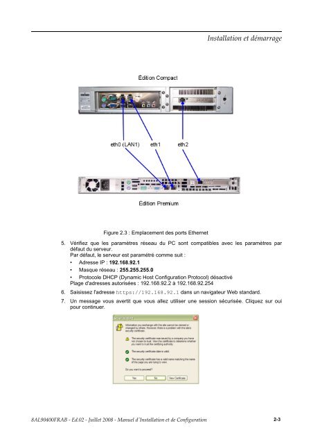 Manuel d'installation et de configuration - Alcatel-Lucent Eye-box ...