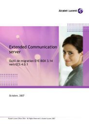 Extended Communication server - Alcatel-Lucent Eye-box Support