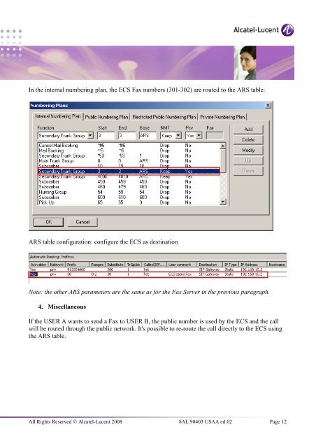 Fax Server - Alcatel-Lucent Eye-box Support