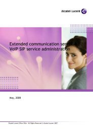 VoIP SIP service administration - Alcatel-Lucent Eye-box Support