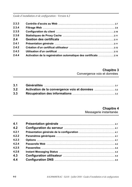 Guide d'installation et de configuration - Alcatel-Lucent Eye-box ...