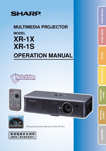 SHARP Notevision XR-1X DLP Projector Used 