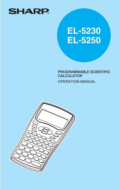 El 5230 El 5250 Sharp Australia Support