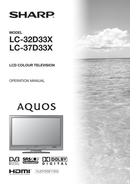 LC-32D33X LC-37D33X - Sharp Australia Support