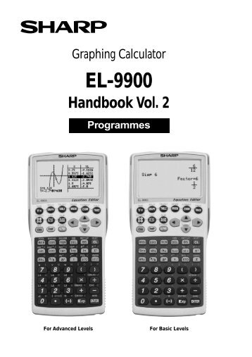 EL-9900 Handbook Vol 2 - Sharp Australia Support