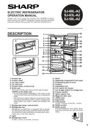 sj-68l-a2 sj-63l-a2 sj-58l-a2 electric refrigerator operation manual