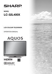 lcd colour television - Sharp Australia Support