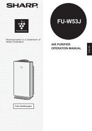 fu-w53j air purifier operation manual - Sharp Australia Support ...