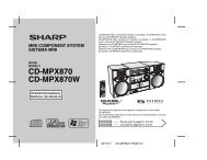 CD-MPX870 CD-MPX870W - Sharp Australia Support - Sharp ...