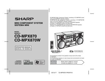 CD-MPX870 CD-MPX870W - Sharp Australia Support - Sharp ...