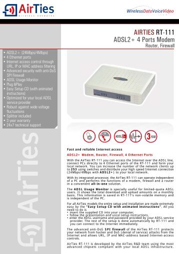 AIRTIES RT-111 DOWNLOAD DRIVER