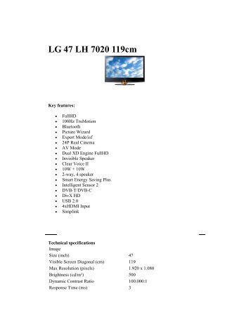 LG 47 LH 7020 119cm