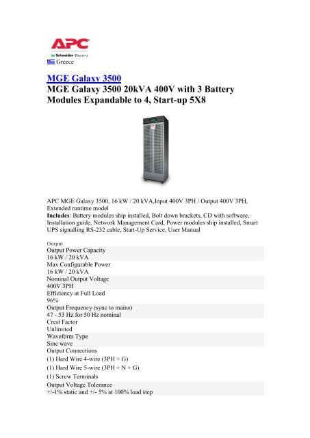 Mge Galaxy 3500 Mge Galaxy 3500 20kva 400v With 3 Battery Mge Galaxy 3500 Mge Galaxy 3500 20kva 400v With 3 Battery