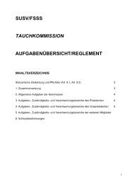 susv/fsss tauchkommission aufgabenübersicht/reglement