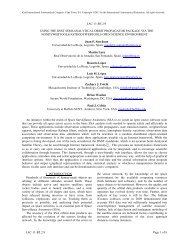 Using the DSST Semi-Analytical Orbit Propagator Package Via the ...