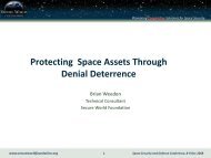 Protecting Space Assets Through Denial Deterrence - Secure World ...