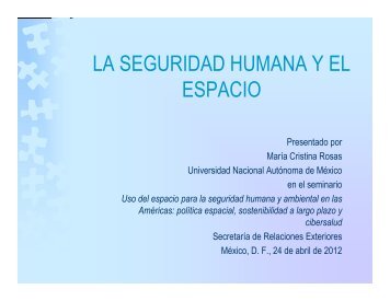 LA SEGURIDAD HUMANA Y EL ESPACIO