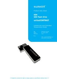 USB Flash Drive unitedCONTRAST 256MByte – 8GByte - Swissbit