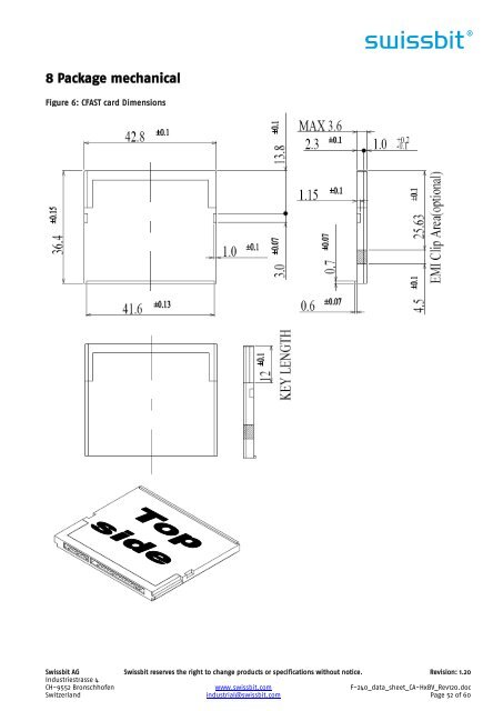 F-240 CFast TM Card - Swissbit