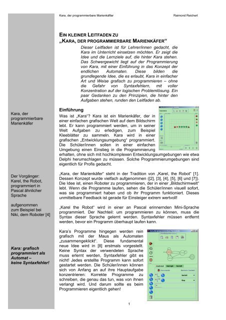 Ein Leitfaden zu Kara - PDF [347 KB] - SwissEduc