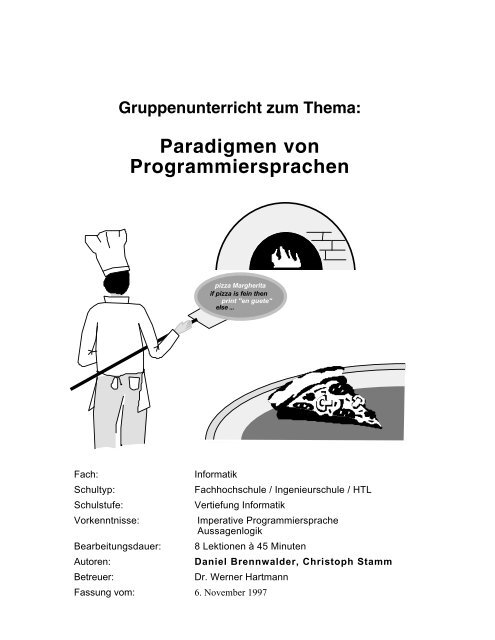 Paradigmen Von Programmiersprachen Pdf 204 Kb Swisseduc