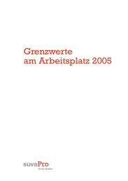 SUVA 1903-d Grenzwerte am Arbeitsplatz