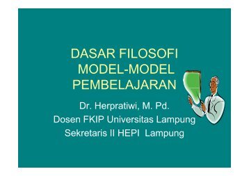 DASAR FILOSOFI MODEL-MODEL PEMBELAJARAN