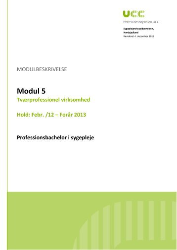 Modul 5 - Sygeplejerskeuddannelsen Nordsjælland