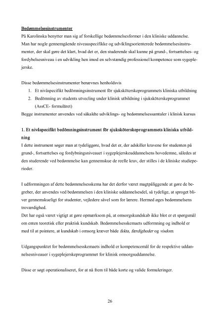 Kliniske prøveformer i sygeplejerskeuddannelsen 2. delrapport ...