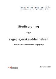 Studieordning for sygeplejerskeuddannelsen