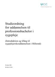 Studieordning for uddannelsen til professionsbachelor i sygepleje