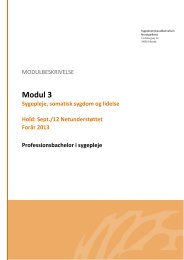 Modul 3 - Sygeplejerskeuddannelsen Nordsjælland ...