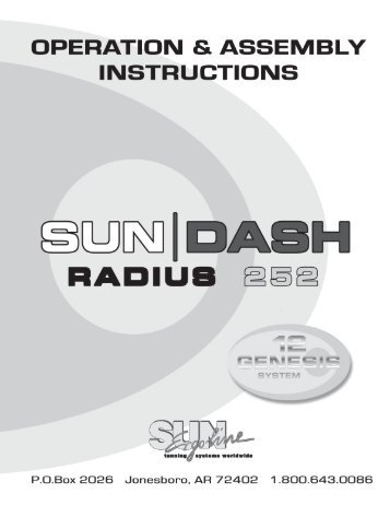 Sun|Dash Radius 252 - ETS Tan Tanning Bed Parts