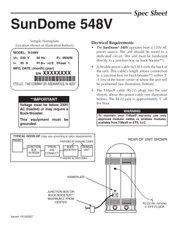 SunDome 548V - Tanning-bed-parts.com
