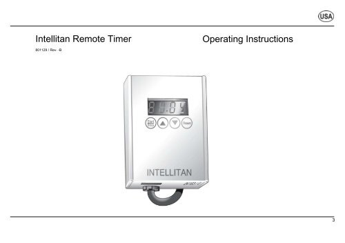 Intellitan Remote Timer - ETS Tan Tanning Bed Parts