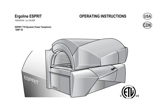Ergoline Esprit 770 - Tanning-bed-parts.com