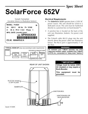 SolarForce 652V - Tanning-bed-parts.com