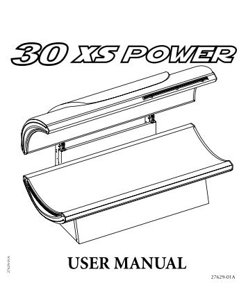 USER MANUAL - Tanning Bed Parts