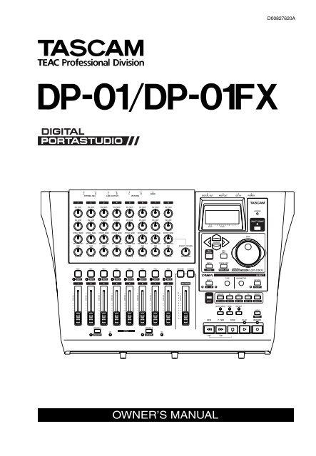 Dp 01 Owner S Manual Tascam
