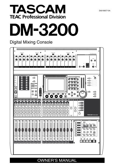DM-3200 Digital Mixer Owner's Manual - zZounds.com