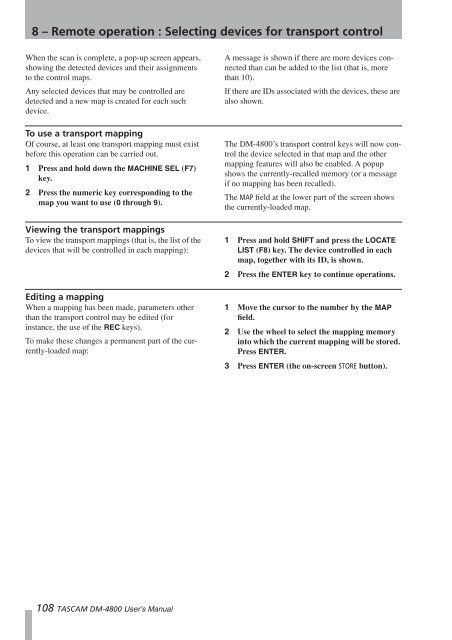 DM-4800 OWNER'S MANUAL - zZounds.com - Tascam