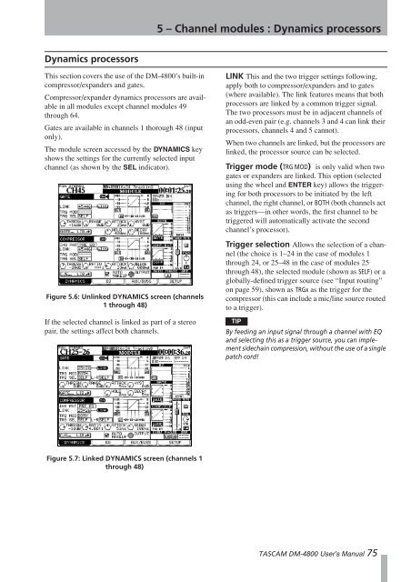 DM-4800 OWNER'S MANUAL - zZounds.com - Tascam