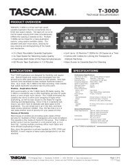 T-3000 Technical Documentation - Tascam