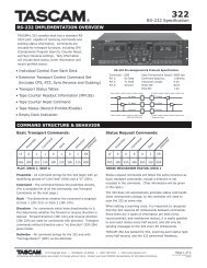 322 RS-232C Specification - 2.06 MB | 322_RS ... - Tascam